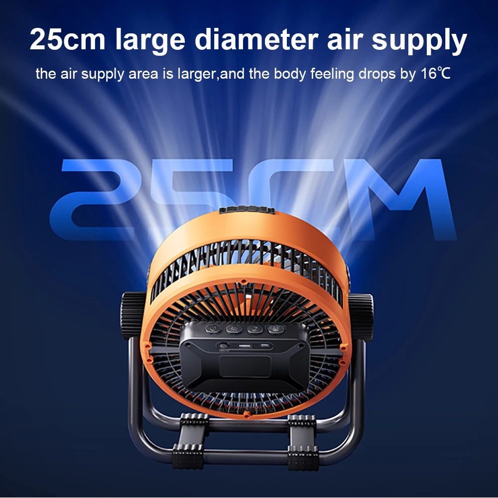 20000mAh Portable Camping Fan With Light 11