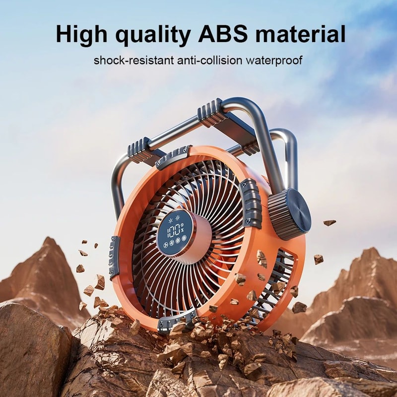 20000mAh Portable Camping Fan With Light 12
