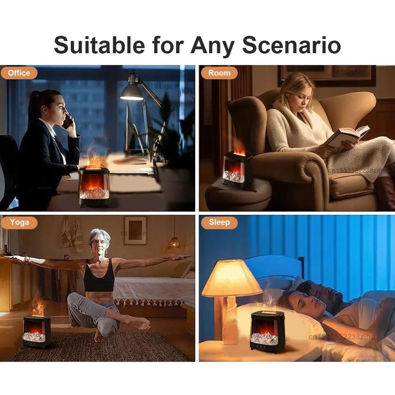 Flame Aroma Humidifier With Remote Control 8