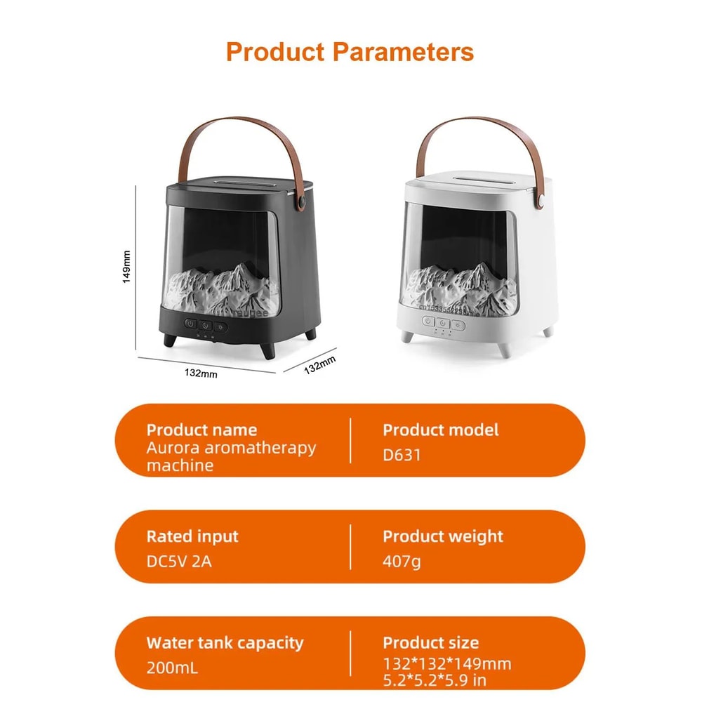 Flame Aroma Humidifier With Remote Control 9