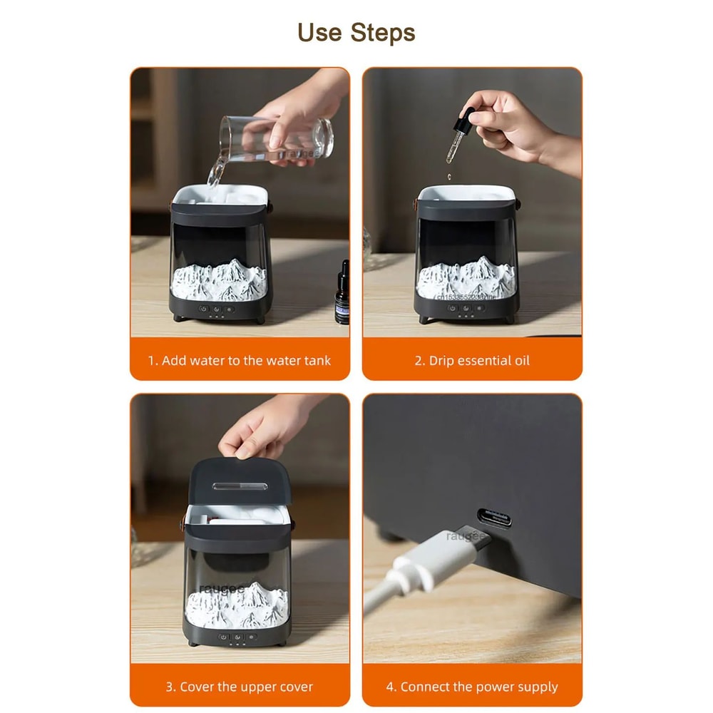 Flame Aroma Humidifier With Remote Control 10