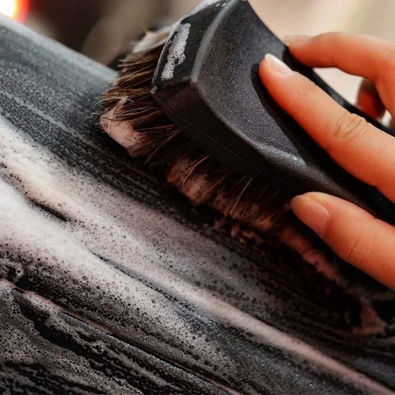 Horsehair Leather Cleaning Brush Set For Car Detailing 3