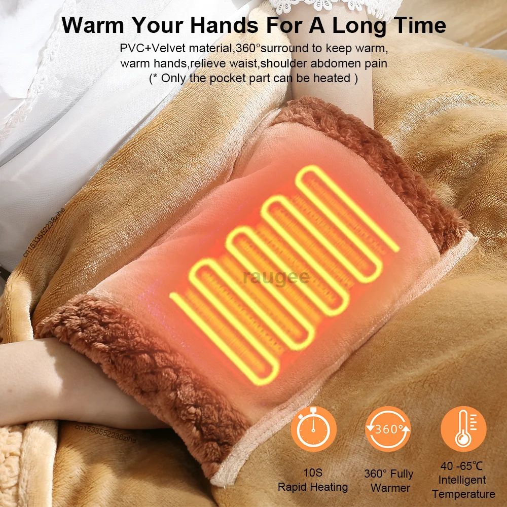 USB Rechargeable Warming Blanket Hand Warmer 1