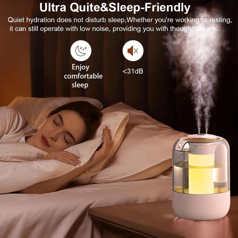 22L Large USB Cool Mist Humidifier With LED Night Light 4