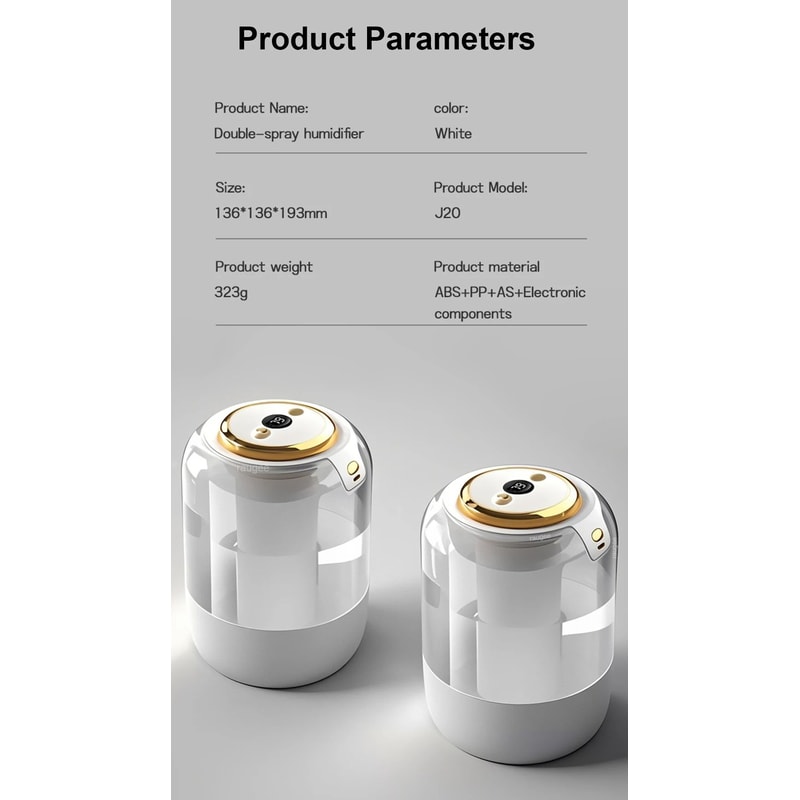 22L Large USB Cool Mist Humidifier With LED Night Light 11