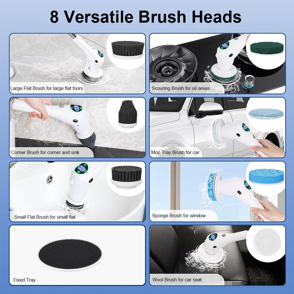 Wireless Electric Bathroom Cleaning Brush 5