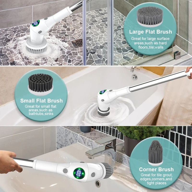Wireless Electric Bathroom Cleaning Brush 7