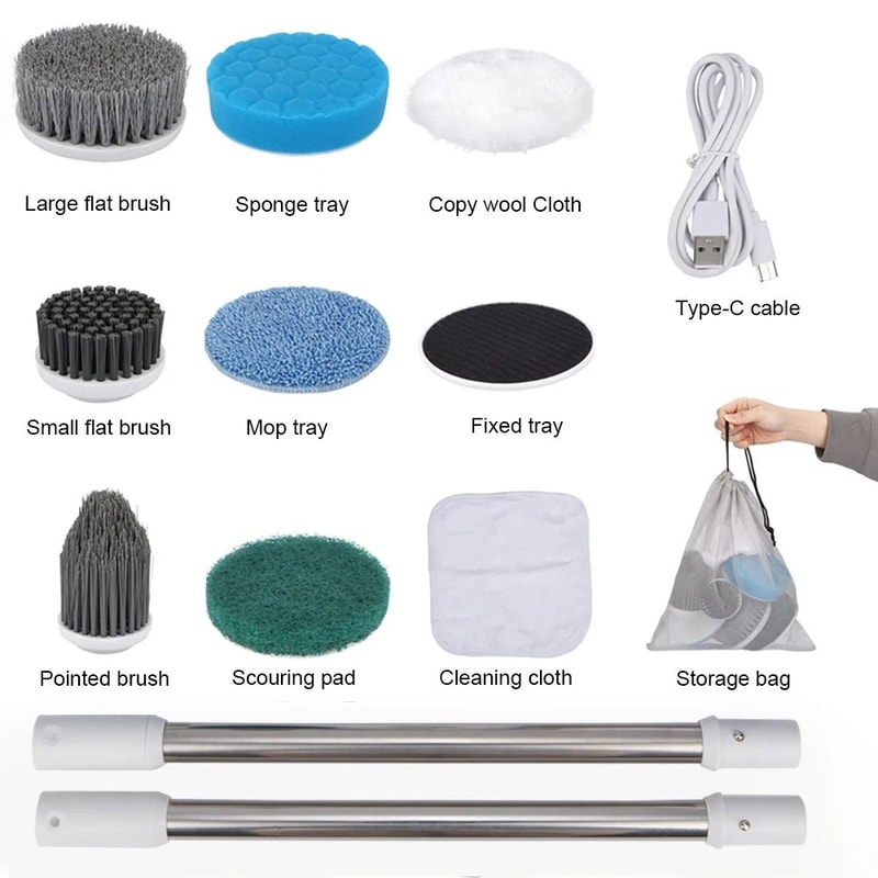 Wireless Electric Bathroom Cleaning Brush 12