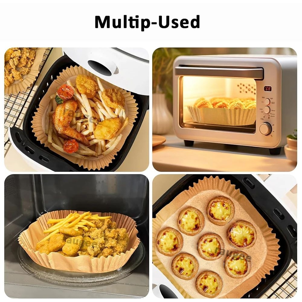 100 Pcs Disposable Air Fryer Baking Paper Liners 7