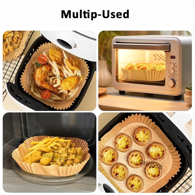 100 Pcs Disposable Air Fryer Baking Paper Liners 7