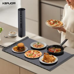 electric foldable food warming tray with adjustable temperature