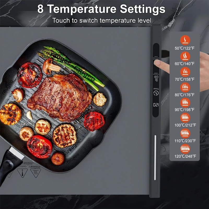 Electric Foldable Food Warming Tray With Adjustable Temperature 1