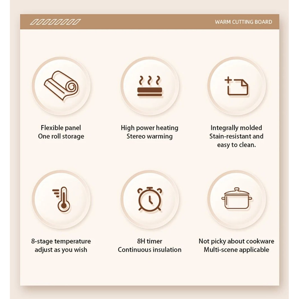 Electric Foldable Food Warming Tray With Adjustable Temperature 8