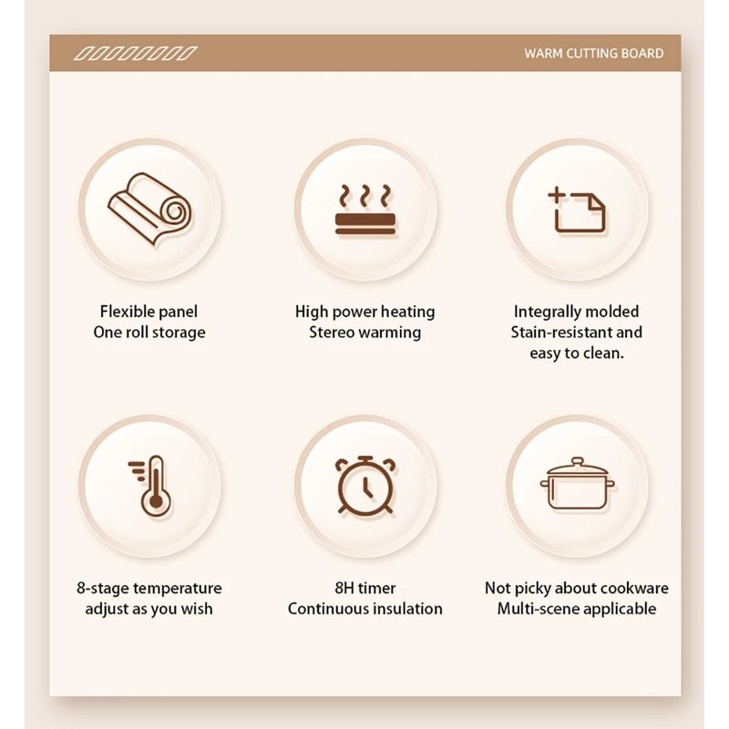 Electric Foldable Food Warming Tray With Adjustable Temperature 8