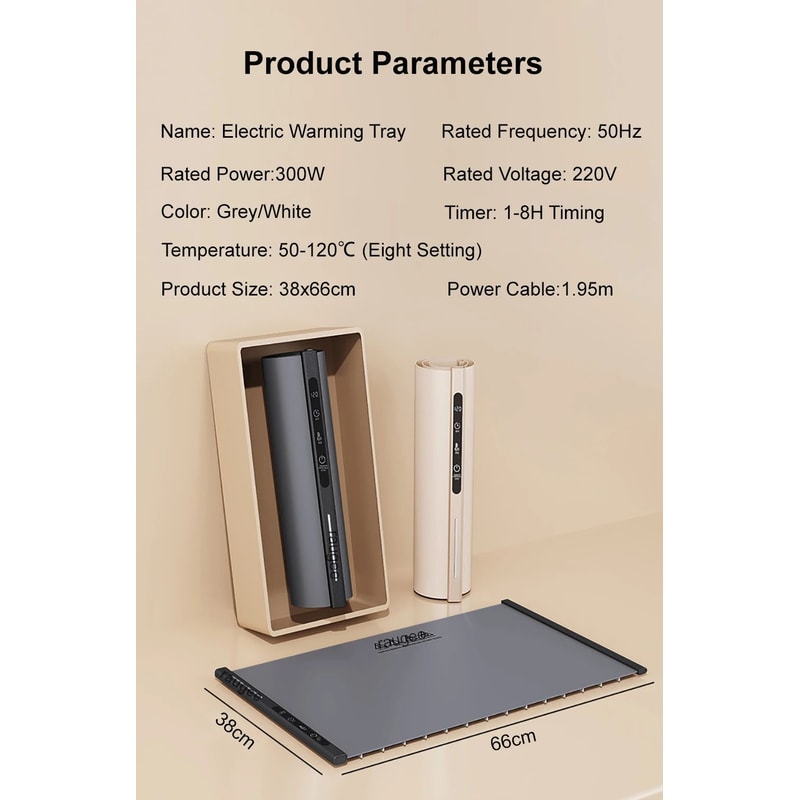 Electric Foldable Food Warming Tray With Adjustable Temperature 13