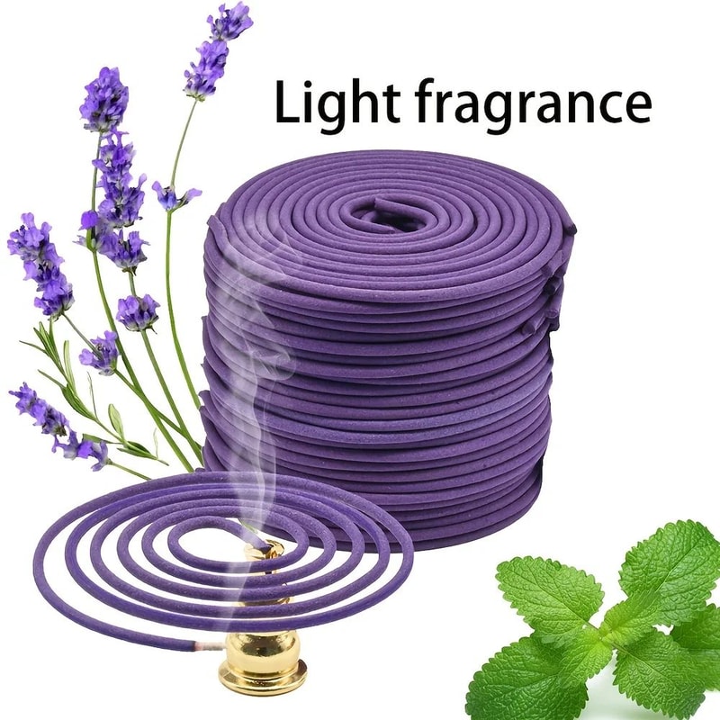 50Pcs Lavender Scented Spiral Candles 1