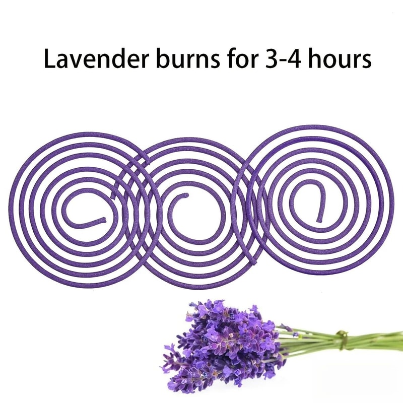 50Pcs Lavender Scented Spiral Candles 3