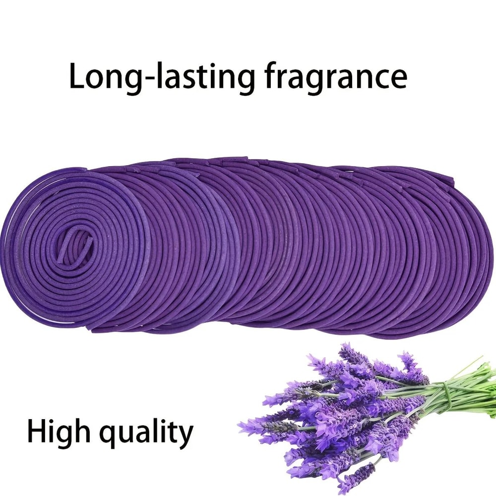 50Pcs Lavender Scented Spiral Candles 4