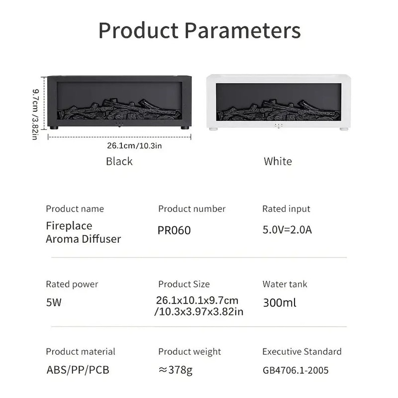 300ML LED Flame Aroma Diffuser And Humidifier 5