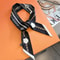 Elegant 5x90cm Black And White Silk Scarf Ribbon 0