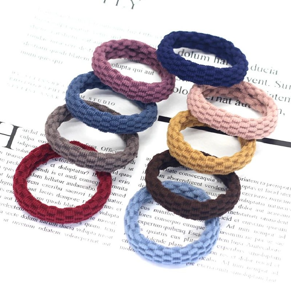 20PCS High Elastic Jacquard Hair Ties 11