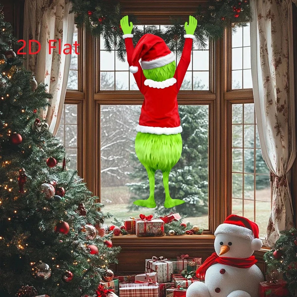 2D GreenHaired Man Christmas Hanging Decoration 4