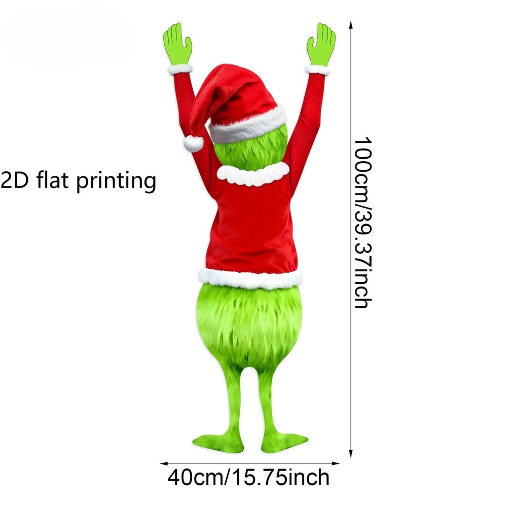 2D GreenHaired Man Christmas Hanging Decoration 7