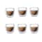 6 PCS 80ml Double Wall Glass Cup Set 0