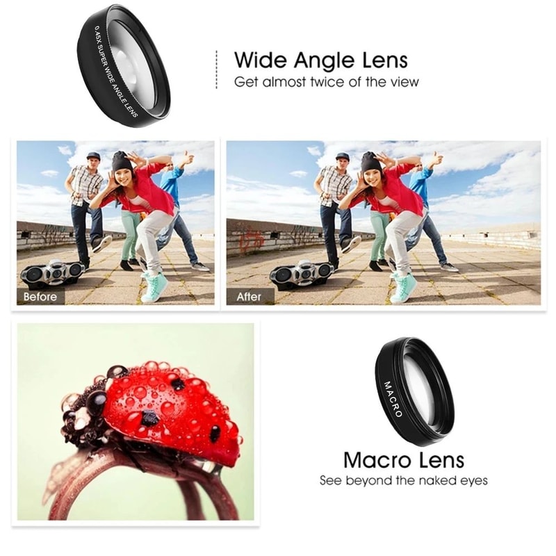 2 IN 1 Universal ClipOn Phone Lens Wide Angle Macro 13