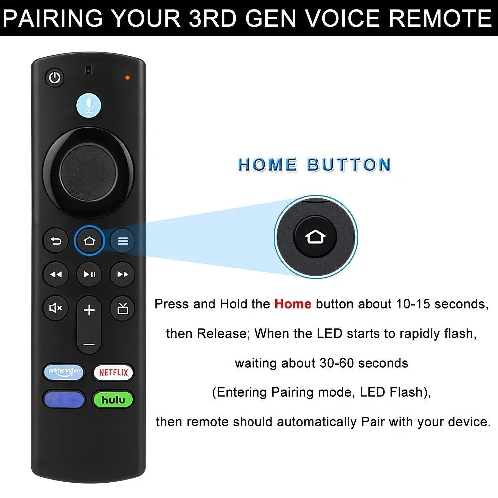 Bluetooth Voice Replacement Remote Control For Fire TV Stick 5