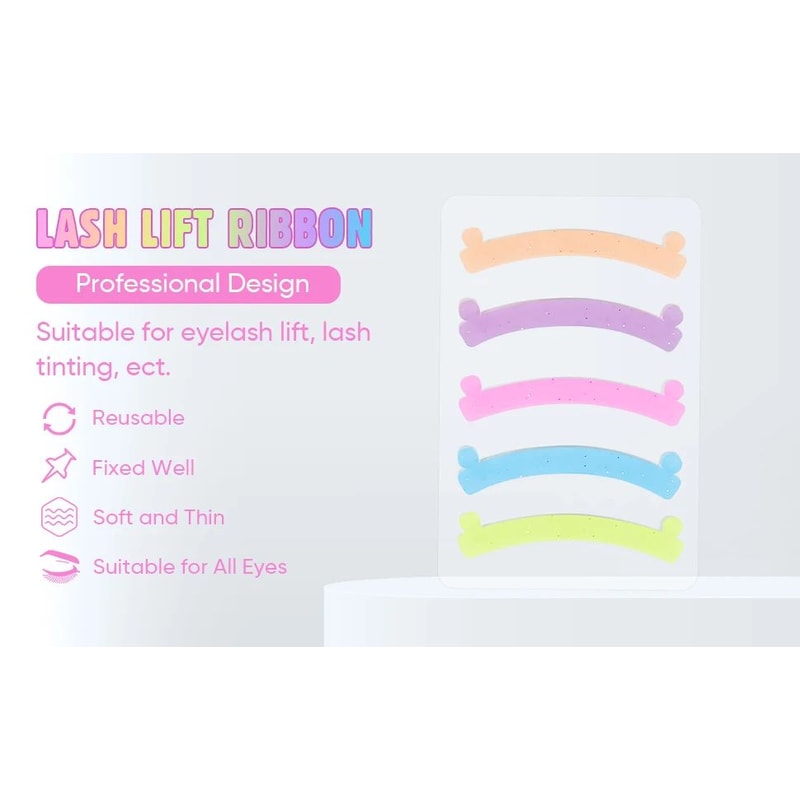Libeauty Silicone Eyelash Lift Rods Ribbon Set 6