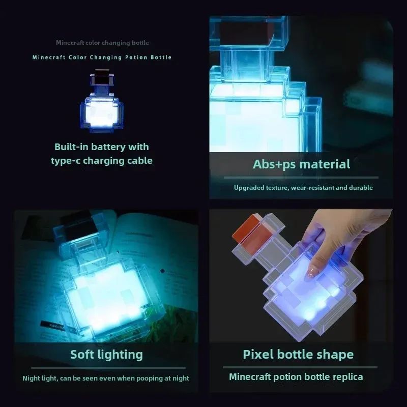 300 ML LED ColorChanging Medicine Bottle Night Light 1