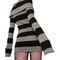Womens Striped BoatNeck Bodycon Mini Dress 4
