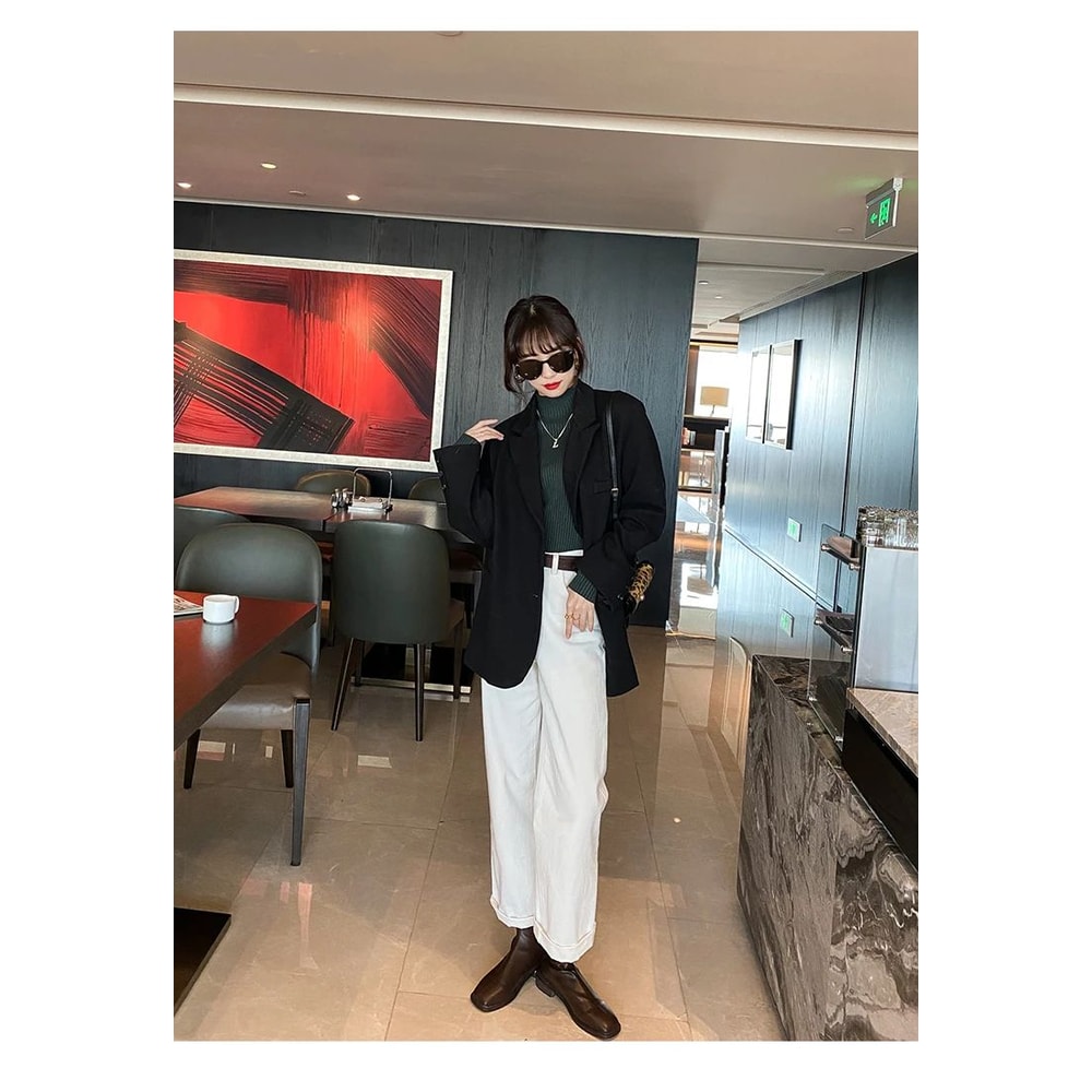 Elegant Solid Knit Turtleneck Sweater For Women 7