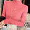 Elegant Solid Knit Turtleneck Sweater For Women 15