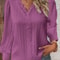 Elegant Summer Lace Patchwork V Neck Blouse 4