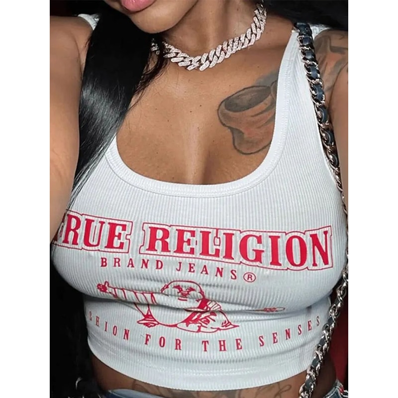 Y2K Graphic Cropped Tank Top 1