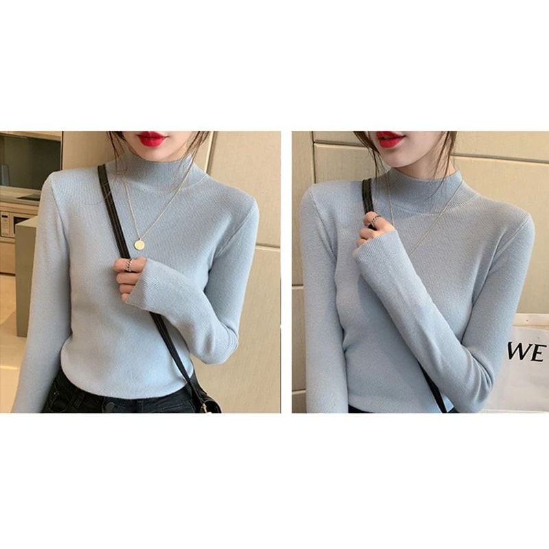 AOSSVIAO Womens Stretch Turtleneck Sweater 6