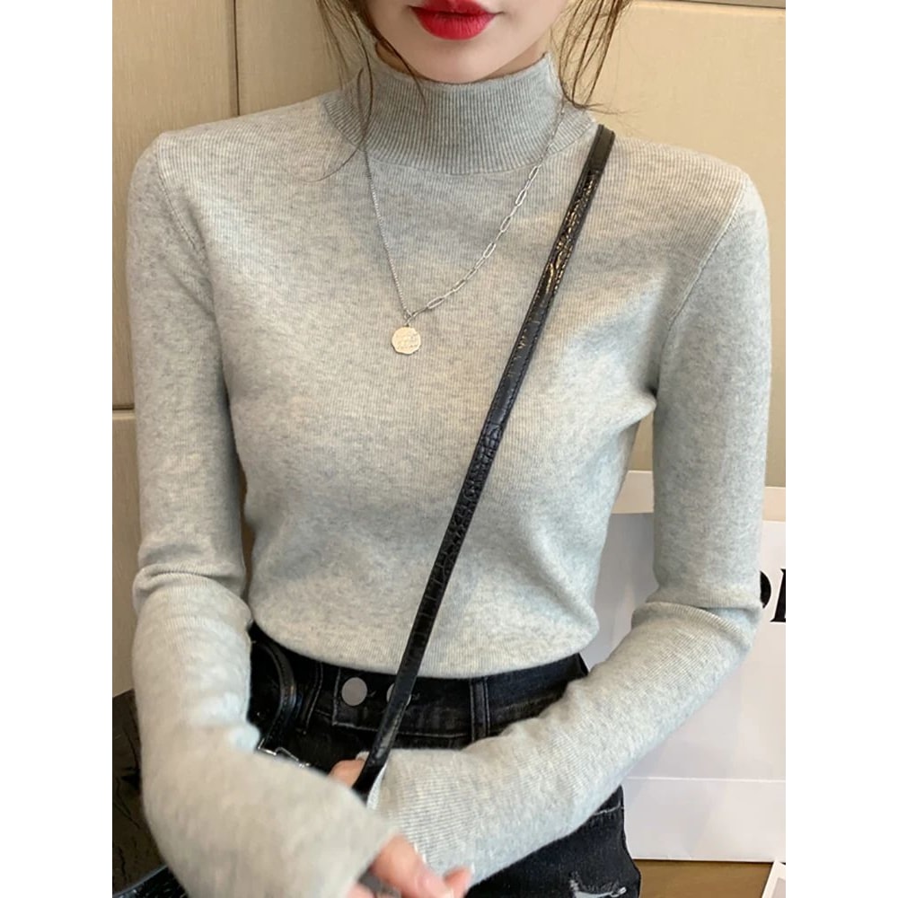 AOSSVIAO Womens Stretch Turtleneck Sweater 13