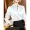 Elegant Satin Long Sleeve Womens Shirt 3