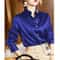 Elegant Satin Long Sleeve Womens Shirt 12