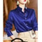 Elegant Satin Long Sleeve Womens Shirt 12