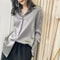 Elegant Satin Long Sleeve Womens Shirt 6