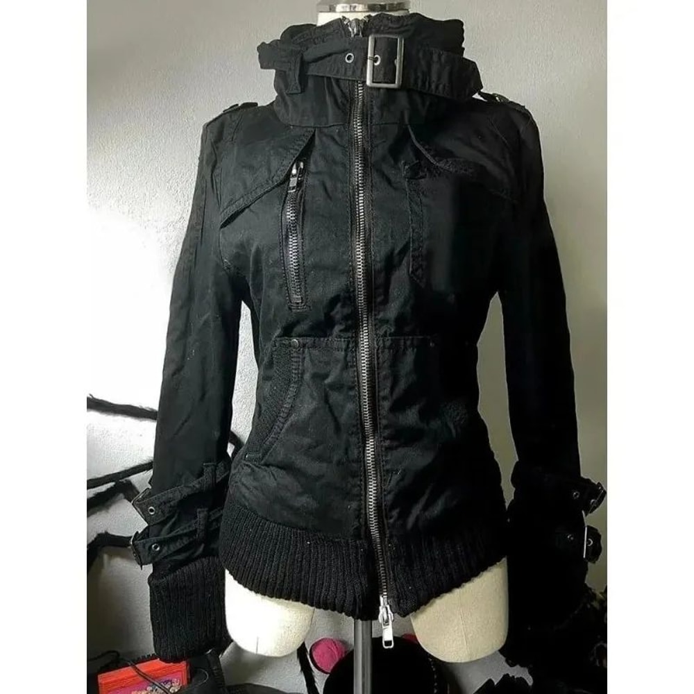 Subculture Gothic Hooded Faux Fur Coat 7