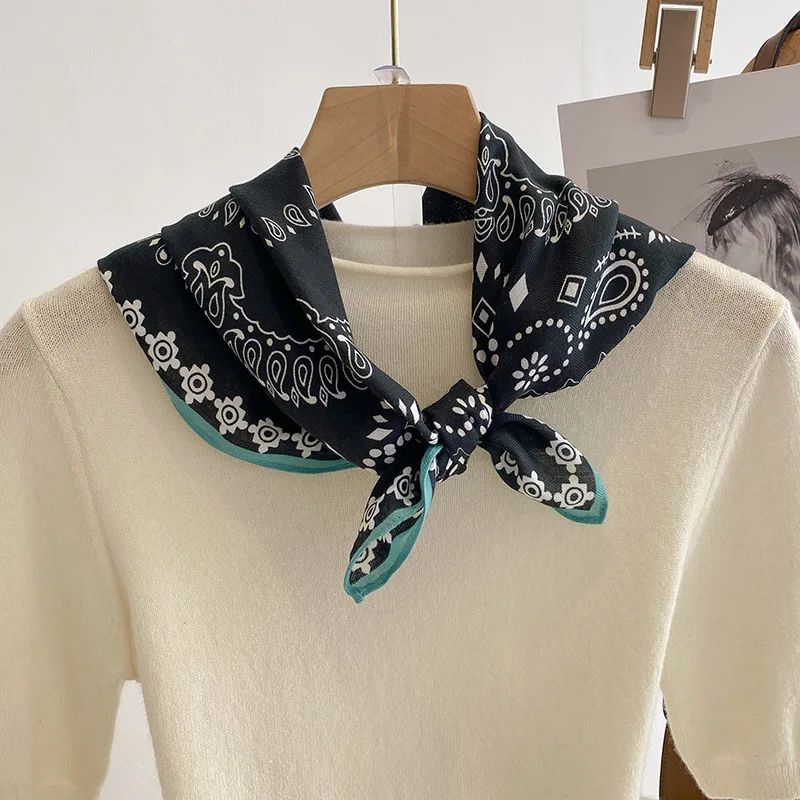 Floral Print Cotton Bandana Scarf 10