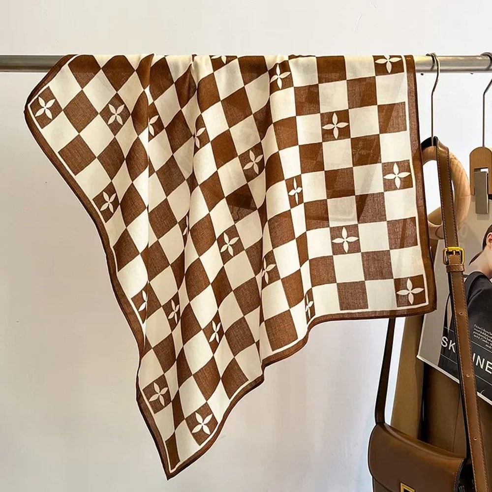 Floral Print Cotton Bandana Scarf 21