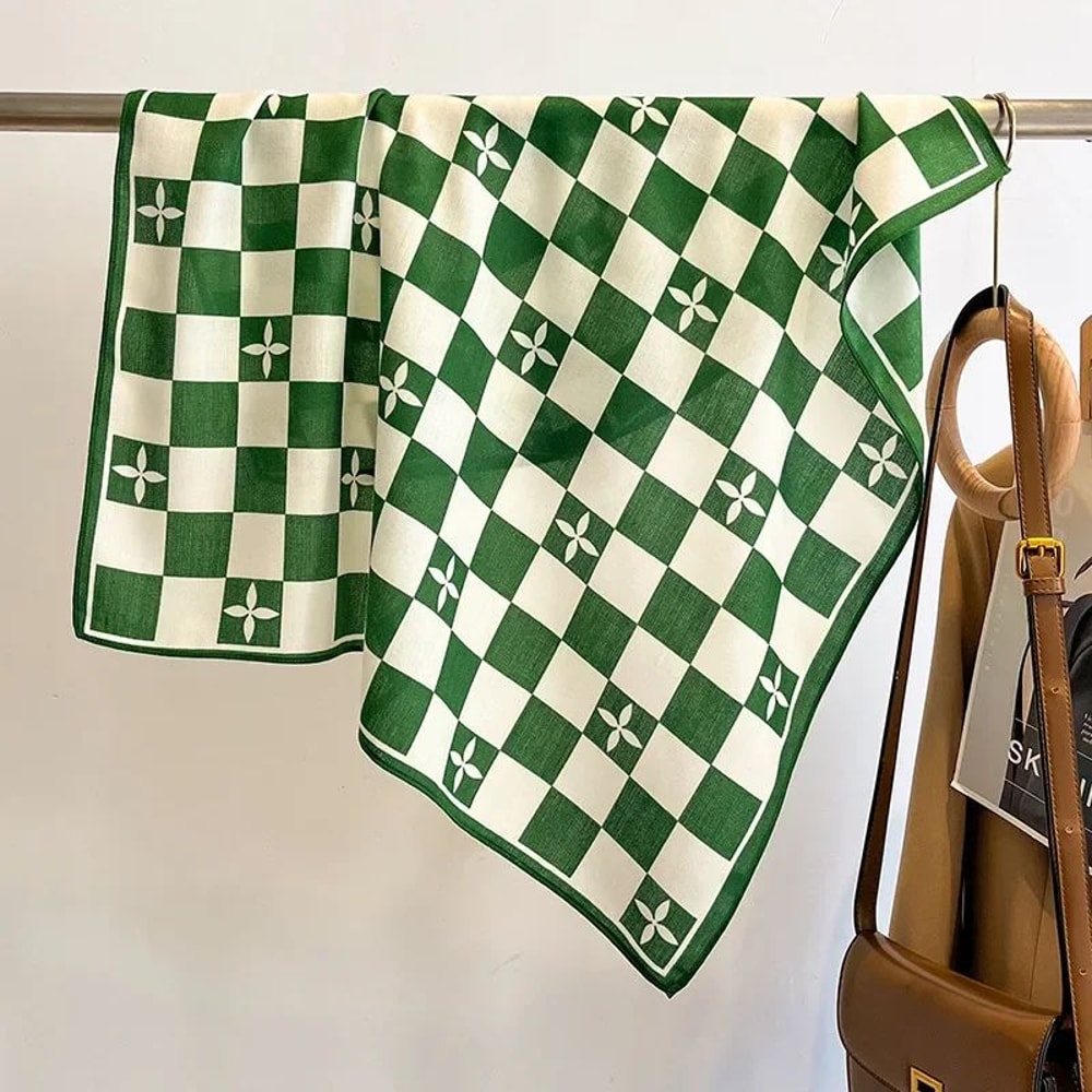 Floral Print Cotton Bandana Scarf 19