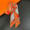 Retro Printed Imitation Silk Long Scarf 7