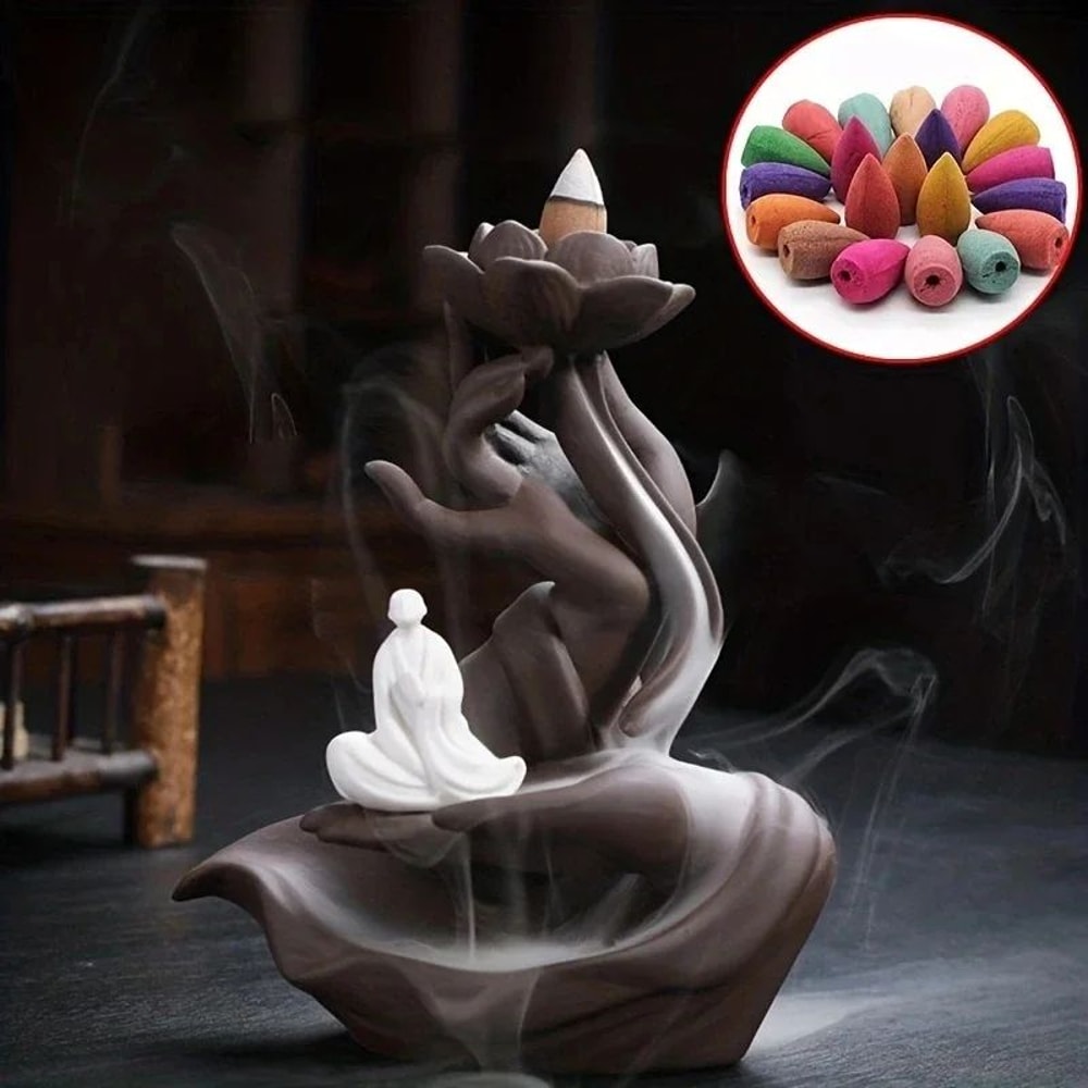 100PCS Backflow Mixed Scent Natural Incense Cones 1