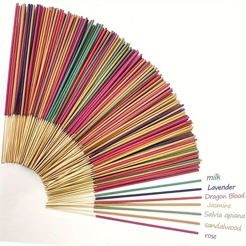 300 Aromatherapy Incense Sticks Set With Burner 1